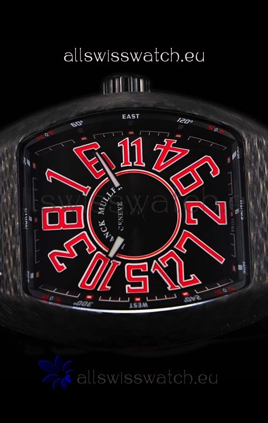 IMG_9081 Franck Muller Vanguard Carbon Casing Red Indexes Replica 6