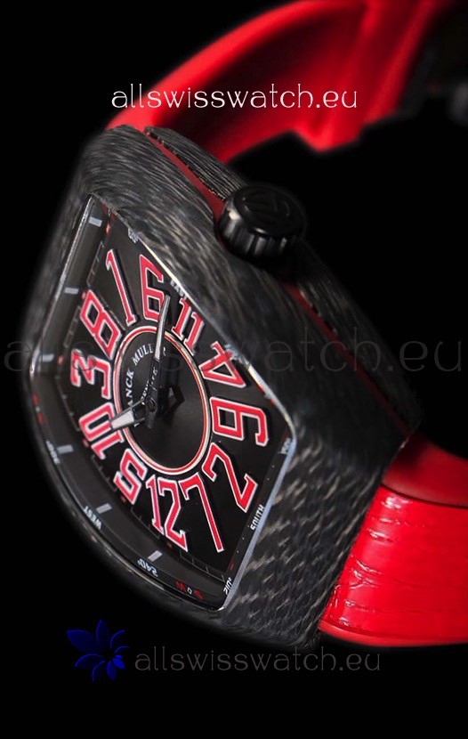 IMG_9081 Franck Muller Vanguard Carbon Casing Red Indexes Replica 6