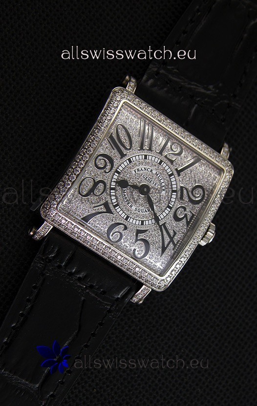 IMG_9081 Franck Muller Master of Sqaure Ladies Quartz in Steel Case Replica 6