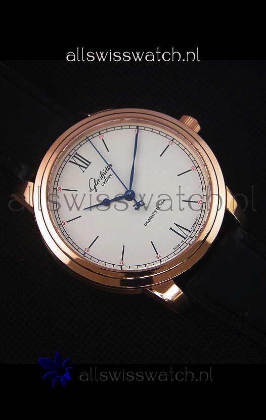 IMG_9081 Glashuette Senator Excellence Cream Dial Rose Gold Case Replica 6