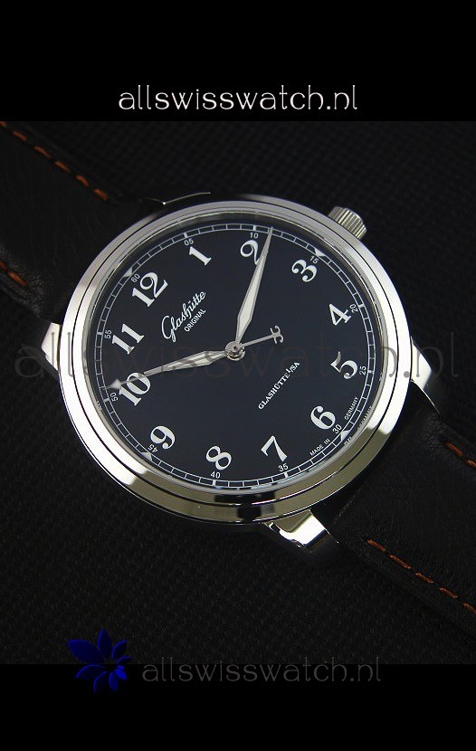 IMG_9081 Glashuette Senator Excellence Black Dial Steel Case Replica 6