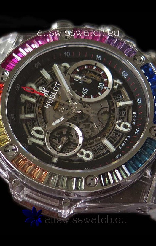 IMG_9081 Hublot Big Bang UNICO Sapphire Rainbow Replica 6