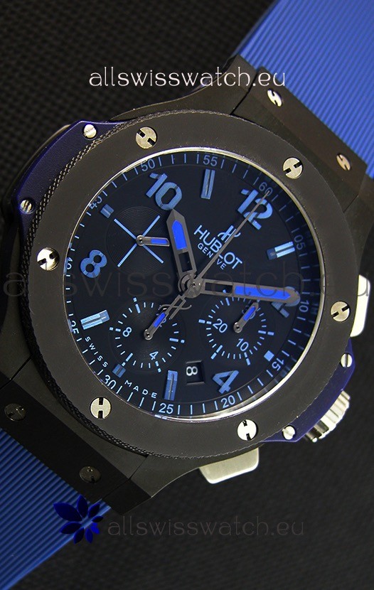 IMG_9081 Hublot Big Bang All Black PVD Blue1:1 Mirror Replica 6