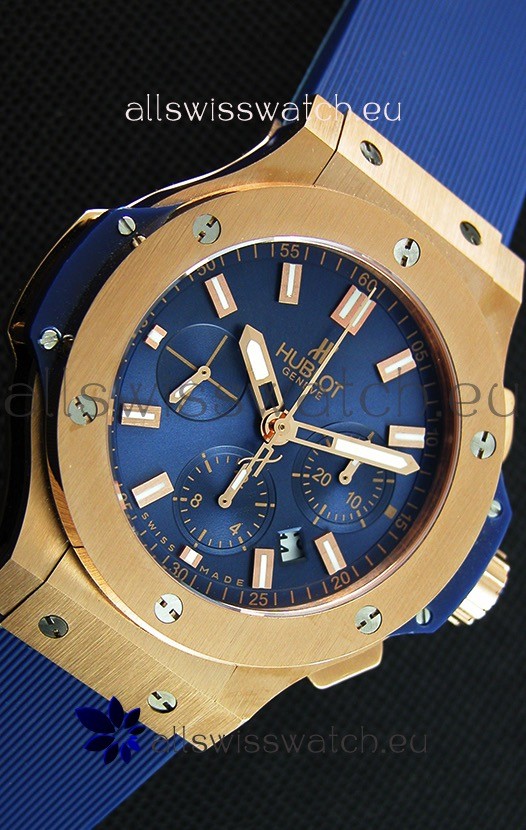 IMG_9081 Hublot Big Bang Pink Gold Blue1:1 Mirror Replica 6