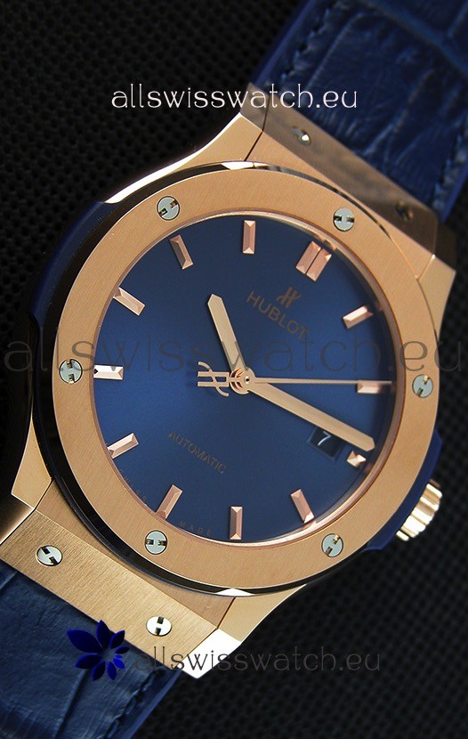 IMG_9081 Hublot Classic Fusion Blue King Gold- 1:1 Mirror Replica 6
