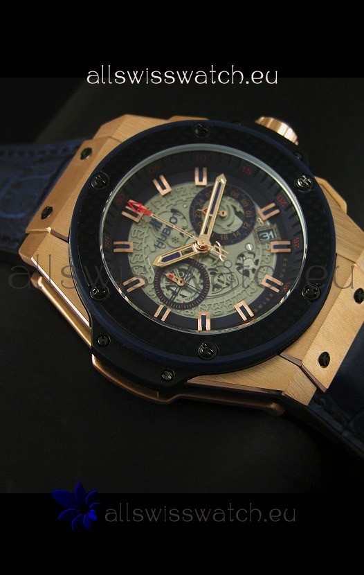 IMG_9081 Hublot Big Bang King Rose Gold Skeleton Dial Quartz 45MM Replica 6