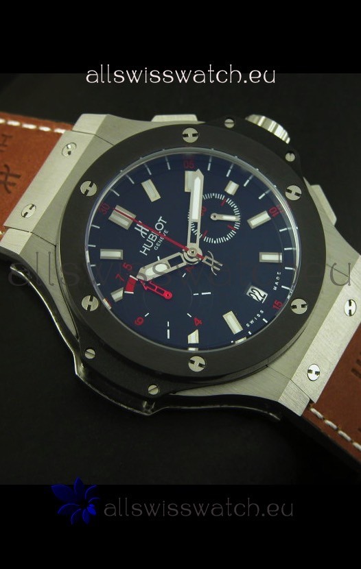 IMG_9081 Hublot Big Bang Stainless Ceramic Bezel Quartz 45MM Replica 6