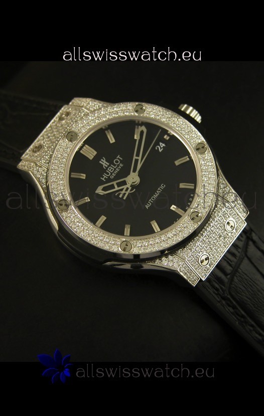 IMG_9081 Hublot Classic Fusion 39MM Diamonds Encrusted Case Replica 6