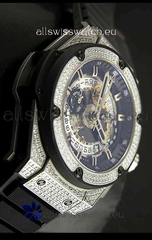 Hublot Big Bang King Power Skeleton Steel with Diamonds Replica 6