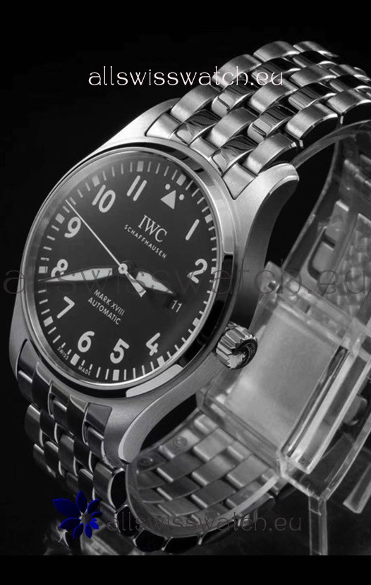 IMG_9081 IWC MARK XVIIIin 904L Steel Black Dial 40MM - 1:1 Mirror Replica 6