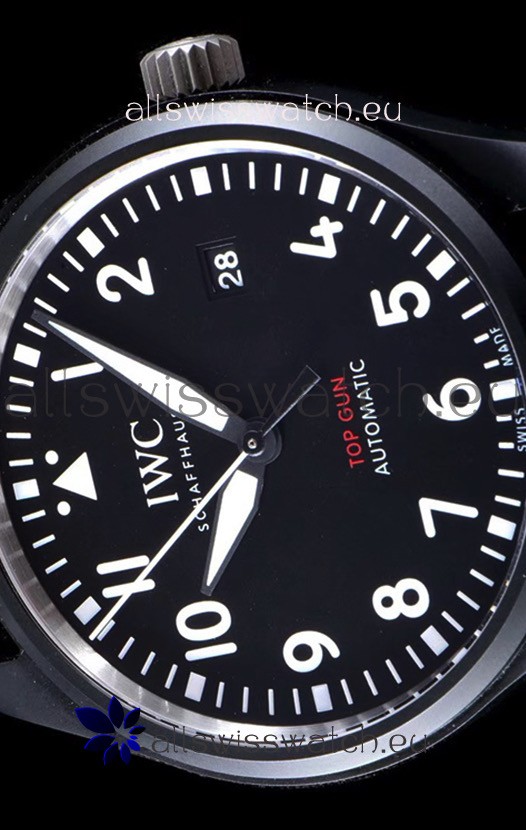 IMG_9081 IWC Pilot's Automatic Top Gun 1:1 Mirror in Ceramic Case Replica 6