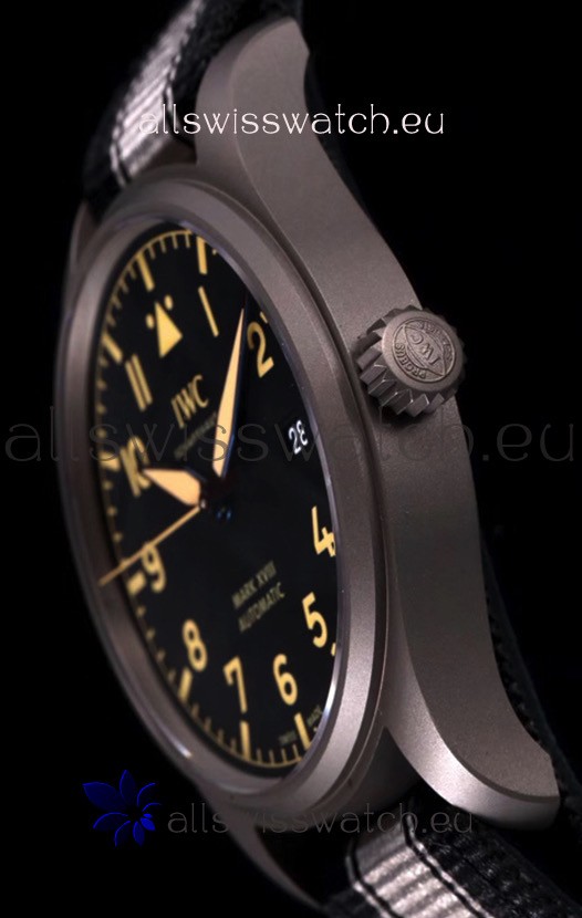 IMG_9081 IWC Pilot's MARK XVIII Heritage 1:1 904L Steel Casing Black Matte Finishing Replica 6