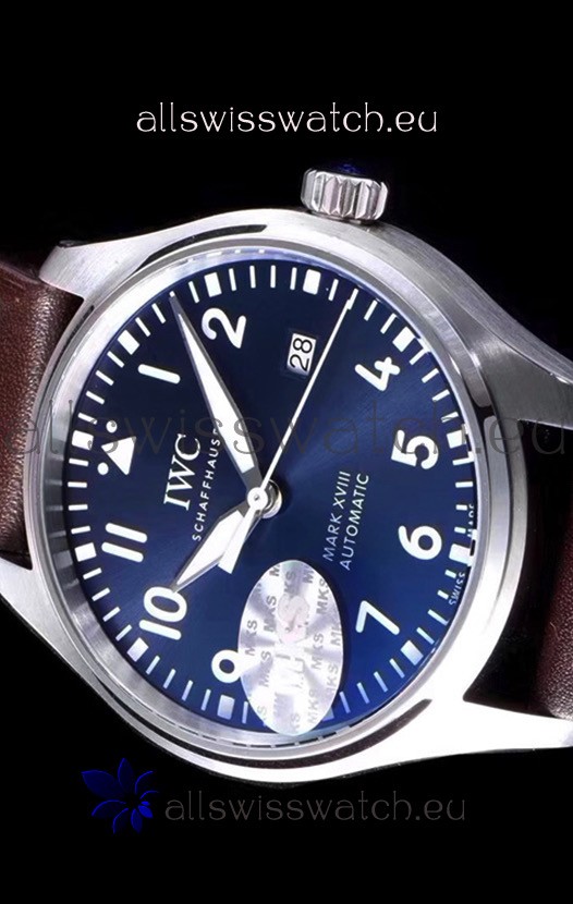 IWC Pilot's MARK XVIII IW327010 Steel Blue Dial Le Petit Prince 904L Steel 1:1 Mirror Replica 6
