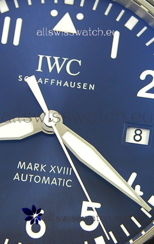 IMG_9081 IWC Pilot's MARK XVIII IW327010 Steel Blue Dial Le Petit Prince1:1 Mirror Edition Replica 6