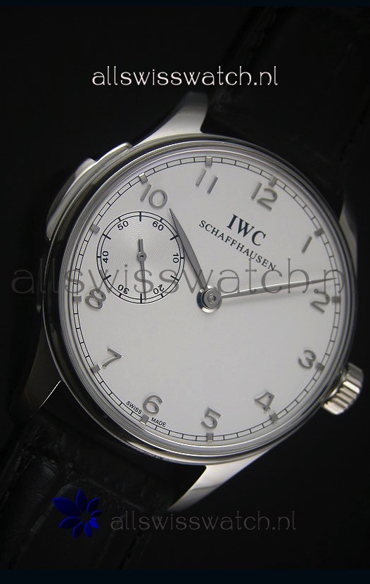 IMG_9081 IWC Portuguese Handwind Ref# IW5242 1:1 Mirror White Dial Replica 6