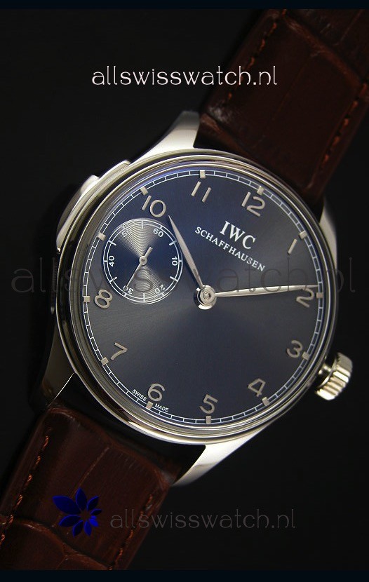 IMG_9081 IWC Portuguese Handwind Ref# IW5242 1:1 Mirror Grey Dial Replica 6