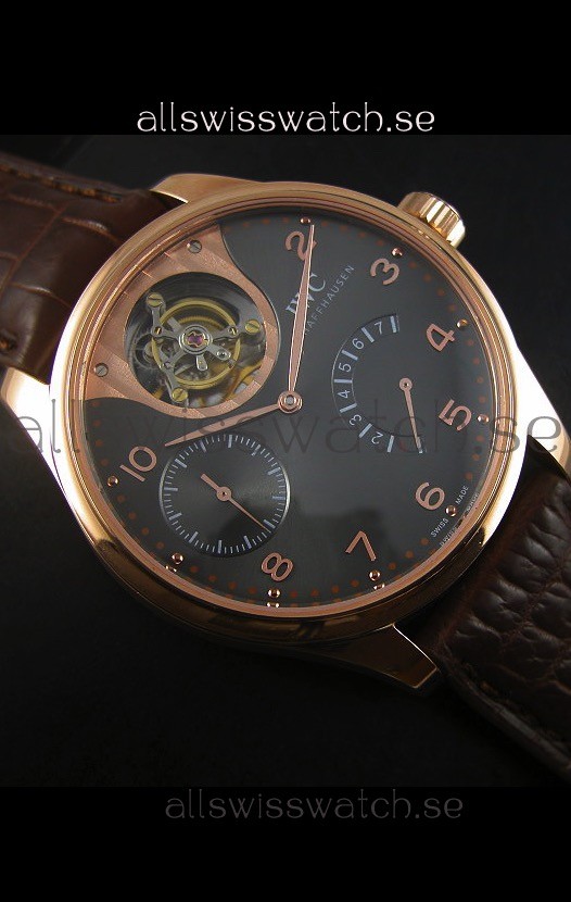 IMG_9081 IWC IW504602 Portugieser Tourbillon Rose Gold in Grey Dial Replica 6
