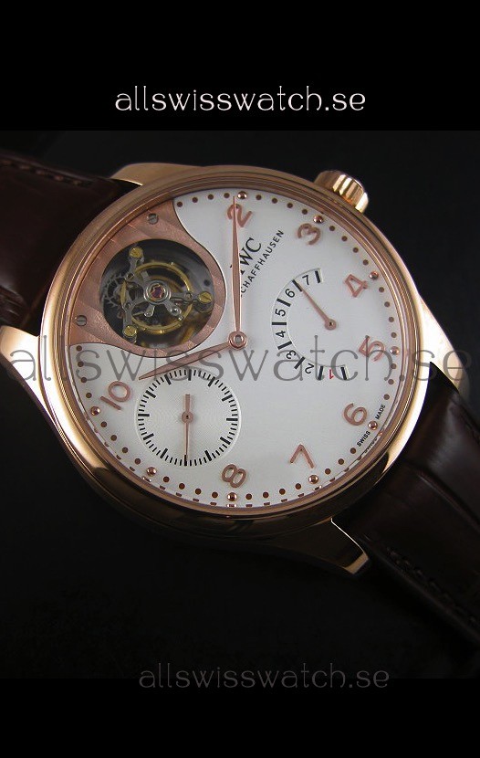 IMG_9081 IWC Portugieser Tourbillon Rose Gold in White Dial Replica 6