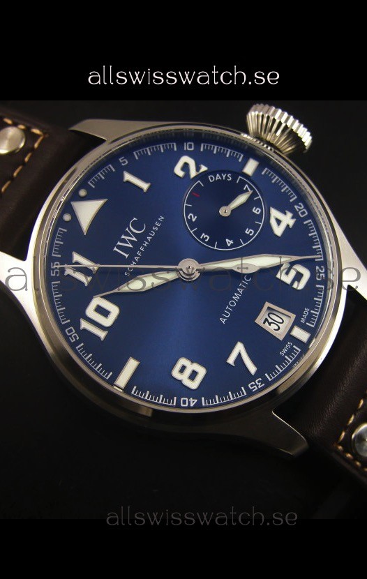 IMG_9081 IWC Big Pilot - Functional Power Reserve Blue Dial 1:1 Mirror Replica 6