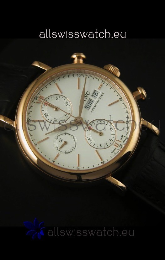 IMG_9081 IWC Portofino Chronograph in Rose Gold Case White Dial Replica 6