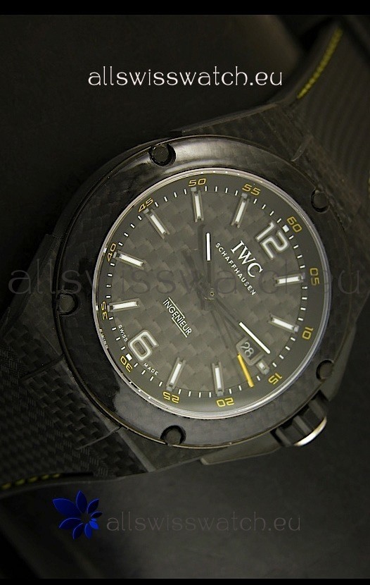 IWC Ingenieur Carbon Casingin Black Carbon Dial Replica 6