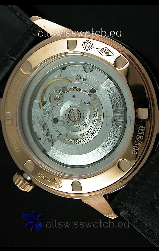 IMG_9081 IWC Schaffhausen Ingenuier Vintage Automatic Rose Gold in Black Dial Replica 6