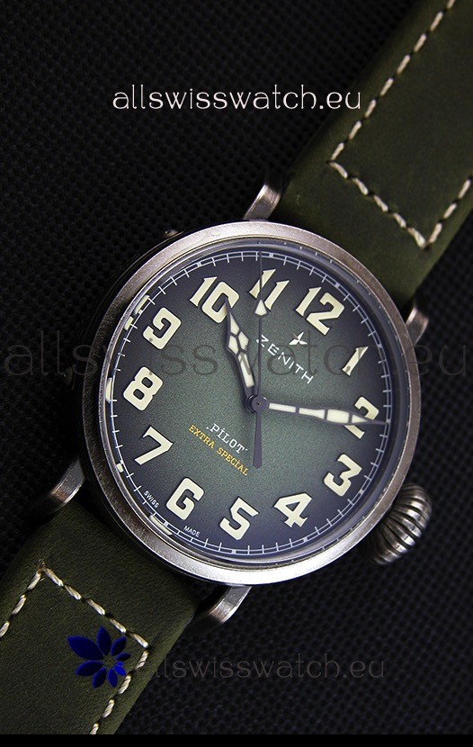 IMG_9081 Zenith Pilot Type 20 Extra Special Green Dial40MM Replica 6