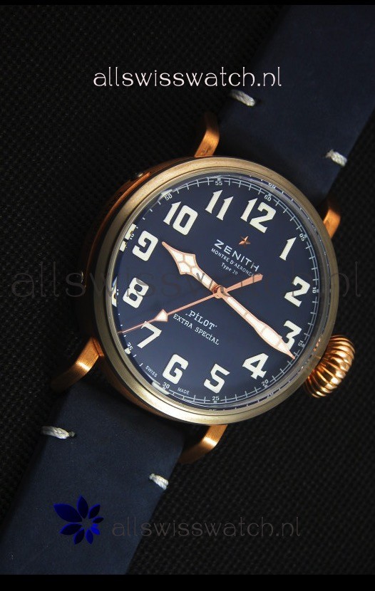 IMG_9081 Zenith Pilot Type 20 Extra Westime Vintage Edition in Rose Gold Case Replica 6