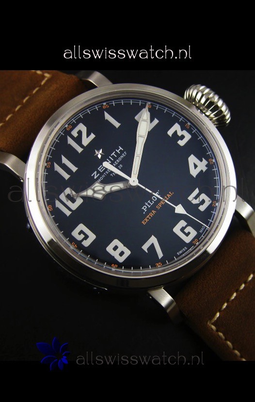 IMG_9081 Zenith Pilot Type 20 Extra Specialin Stainless Steel Replica 6