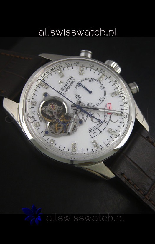IMG_9081 Zenith El Primero Chronomaster Handwind Power Reserve 42MM White Dial Replica 6