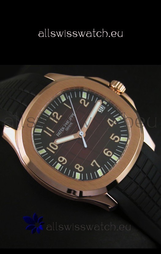 IMG_9081 Patek Philippe Aquanaut Rose Gold in Brown Dial - 1:1 Mirror Replica 6