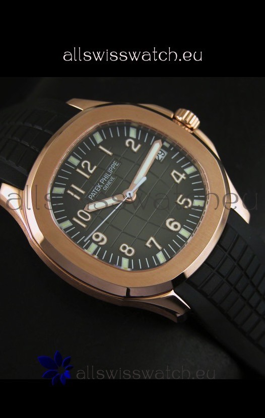 IMG_9081 Patek Philippe Aquanaut Rose Gold in Grey Dial - 1:1 Mirror Replica 6