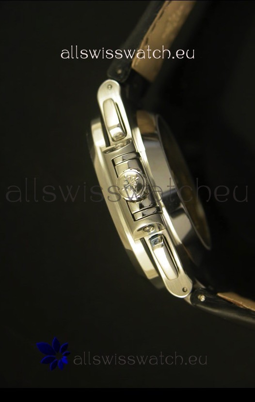 IMG_9081 Patek Philippe Nautilus 5980 Black Strap - 1:1 Ultimate Mirror Replica 6