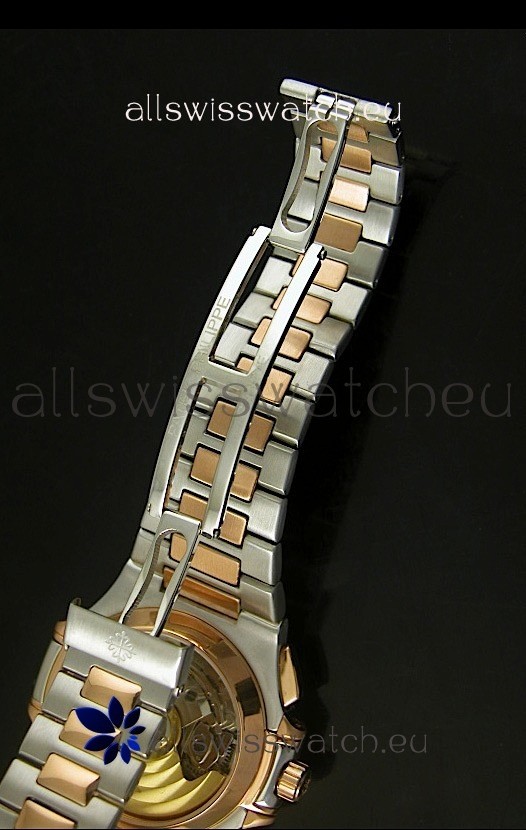 IMG_9081 Patek Philippe Nautilus 5980 Chronograph Two Tone - 1:1 Mirror Replica 6
