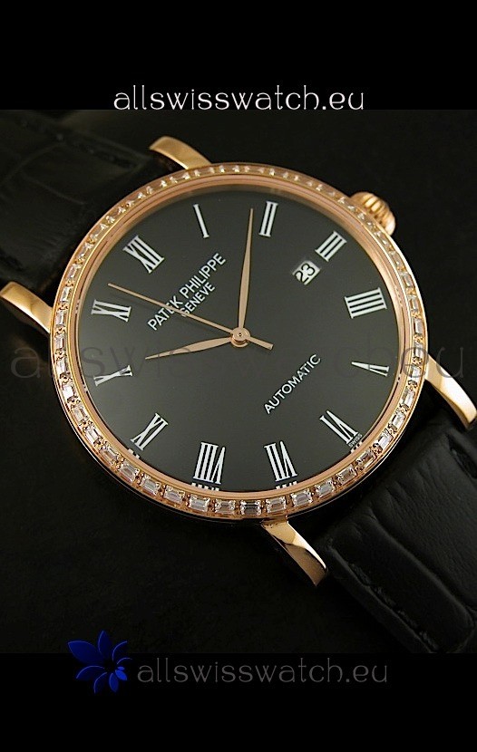 IMG_9081 Patek Philippe Calatrava 5298in Pink Gold Casing - Roman Hours Replica 6