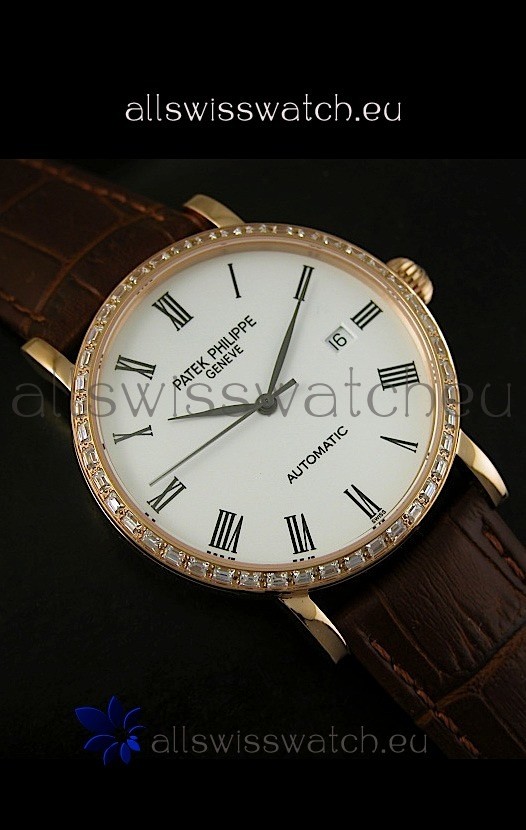 IMG_9081 Patek Philippe Calatrava 5120in Pink Gold Casing - Roman Hours Replica 6