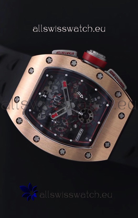 Richard Mille RM011-FM Felipe Massa Rose Gold Casing Replica 6