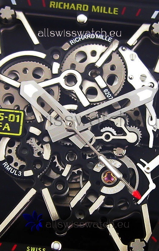 Richard Mille RM35-01 Rafael Nadal Forged Carbon Case with Green Strap  Replica 6