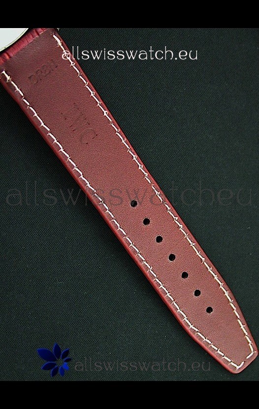 IMG_9081 IWC Fliegeruhr International Co. Automatic in Red Strap Replica 6