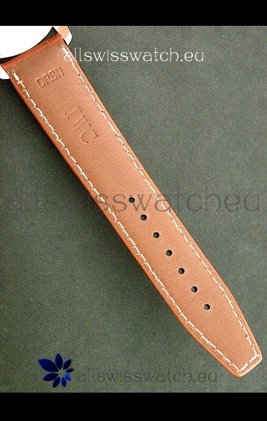 IMG_9081 IWC Fliegeruhr International Co. Automatic in Brown Leather Strap Replica 6