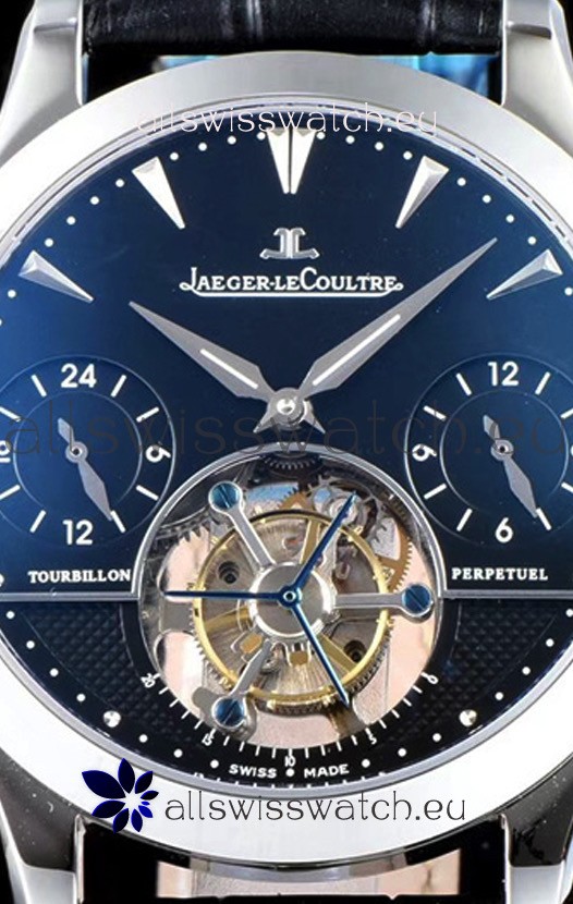 IMG_9081 Jaeger LeCoultre Perpetual Tourbillon 904L Steel Case Black Dial Replica 6