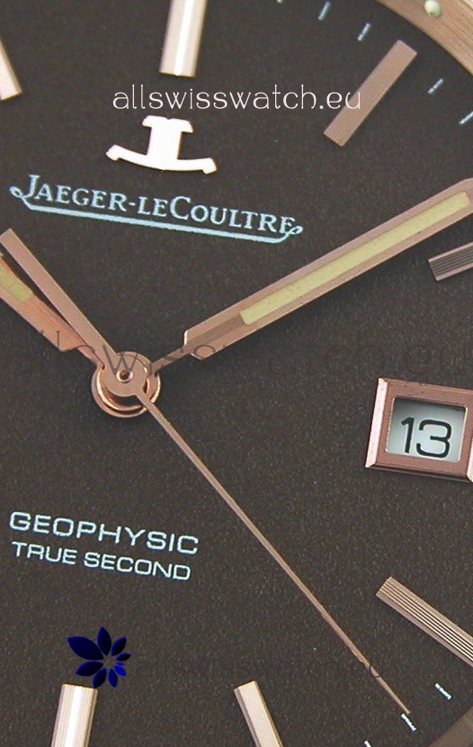 IMG_9081 Jaeger LeCoultre Geophysic True Second Pink GoldBrown Dial Replica 6