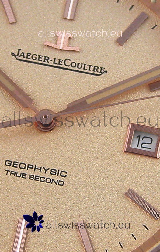 IMG_9081 Jaeger LeCoultre Geophysic True Second Pink GoldGold Dial Replica 6