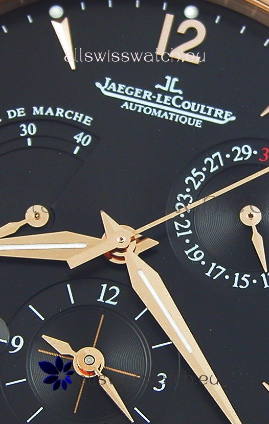 IMG_9081 Jaeger LeCoultre Master Geographic Power Reserve Pink Gold Black Dial Replica 6