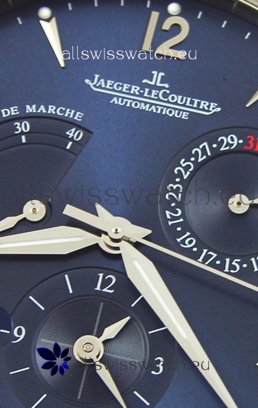 IMG_9081 Jaeger LeCoultre Master Geographic Power Reserve Steel Case Steel Blue Dial Replica 6