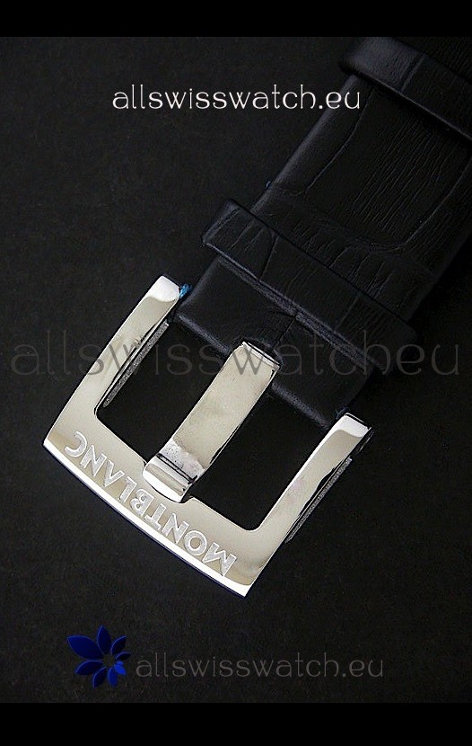 IMG_9081 Mont Blanc Meisterstuck Timewalker in Black Dial Replica 6