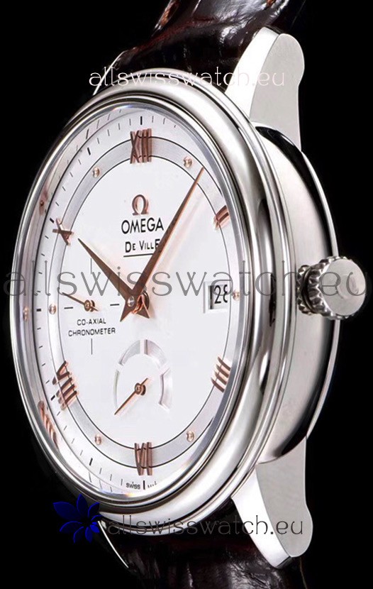 IMG_9081 Omega De Ville Prestige Power Reserve 904L Steel 1:1 Mirror White dial Replica 6
