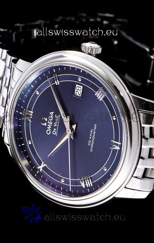 Omega De Ville Prestige Co-Axial 36.8MM Blue Dial 1:1 Mirror Replica 6