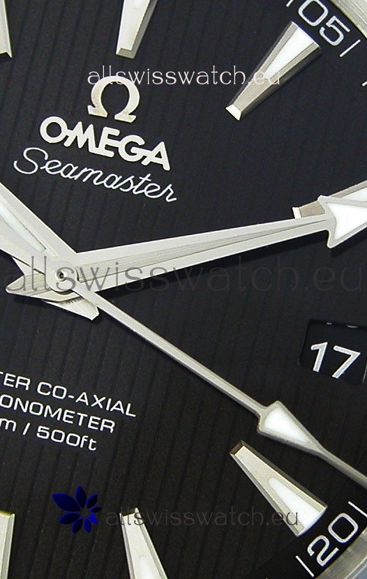 IMG_9081 Omega Master Co-Axial Aqua Terra 150M Black Dial 1:1 Mirror Replica 6