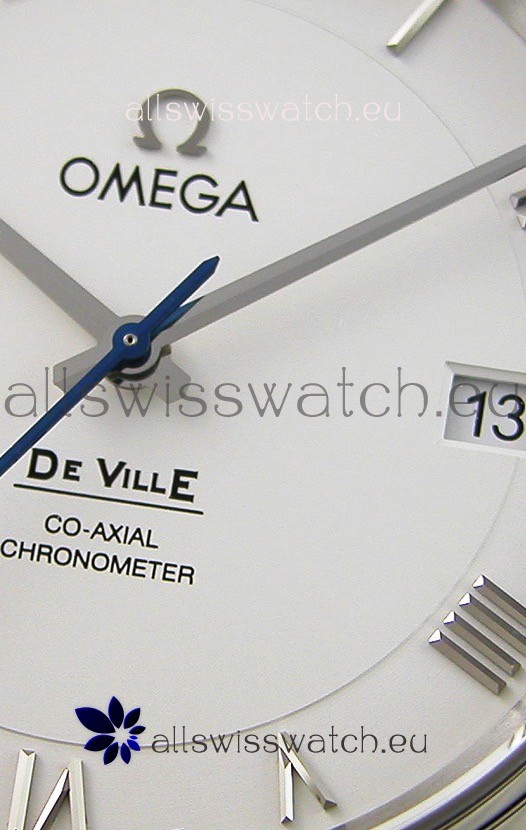 Omega De-Ville Annual Calendar Steel Strap1:1 Mirror Edition in White Dial Replica 6